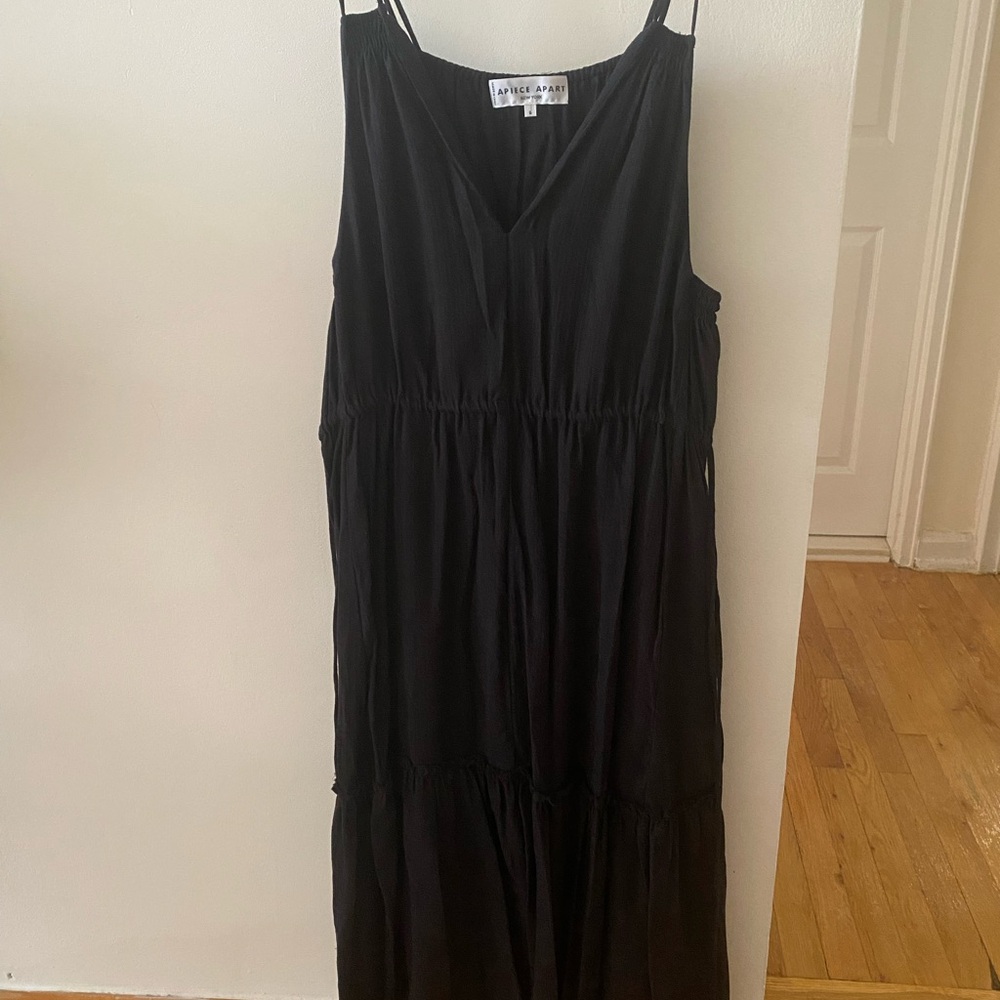 Apiece Apart Daphne Black Cotton Dress Size 6